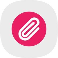 Paperclip 1 Flat Curve Icon vector