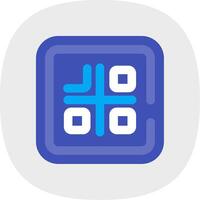 Qr code Flat Curve Icon vector