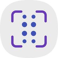 Reorder dots vertical Flat Curve Icon vector