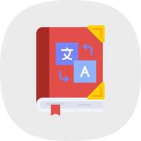 Language learning Flat Curve Icon vector