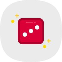 Dice three Flat Curve Icon vector