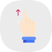 Swipe Up Flat Curve Icon vector