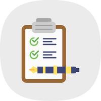 Check list Flat Curve Icon vector