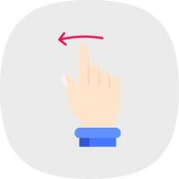 Swipe Left Flat Curve Icon vector