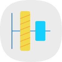Vertical alignment Flat Curve Icon vector