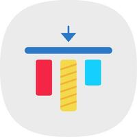 Top alignment Flat Curve Icon vector