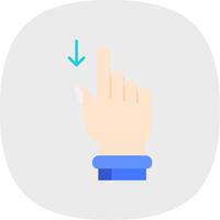 Swipe Down Flat Curve Icon vector