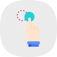 Tap and Move Flat Curve Icon vector