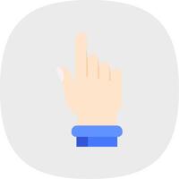 Hand click Flat Curve Icon vector