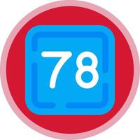 Seventy Eight Flat Multi Circle Icon vector