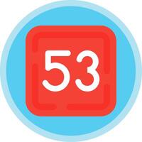 Fifty Three Flat Multi Circle Icon vector