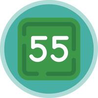 Fifty Five Flat Multi Circle Icon vector