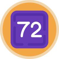 Seventy Two Flat Multi Circle Icon vector