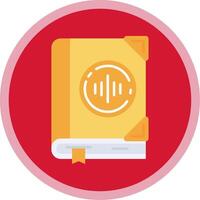 Audio book Flat Multi Circle Icon vector