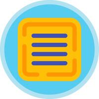 Text justify Flat Multi Circle Icon vector
