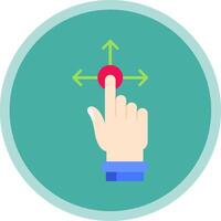 Hold and Move Flat Multi Circle Icon vector