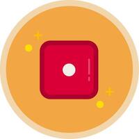 Dice one Flat Multi Circle Icon vector