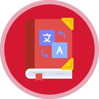 Language learning Flat Multi Circle Icon vector