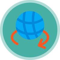 3d rotate 1 Flat Multi Circle Icon vector