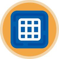 Grid lines Flat Multi Circle Icon vector
