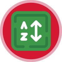 Alphabetical order Flat Multi Circle Icon vector
