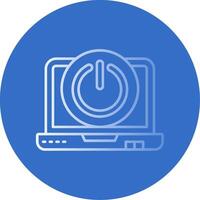Power off Gradient Line Circle Icon vector