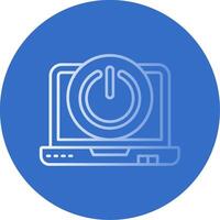 Power off Gradient Line Circle Icon vector