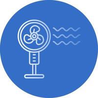 Pedestal fan Gradient Line Circle Icon vector