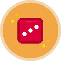 Dice three Flat Multi Circle Icon vector