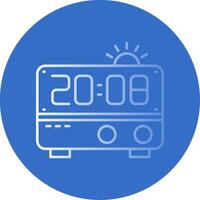 Alarm clock Gradient Line Circle Icon vector