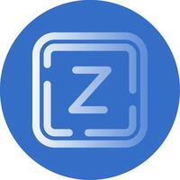 Letter z Gradient Line Circle Icon vector