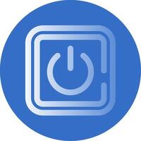 Power on Gradient Line Circle Icon vector