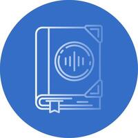 Audio book Gradient Line Circle Icon vector