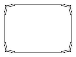 Square Ornamental frame vector border