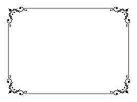 Square Ornamental frame vector border