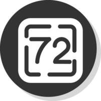 Seventy Two Glyph Grey Circle Icon vector