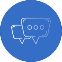 Chat bubbles Gradient Line Circle Icon vector