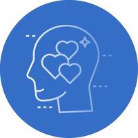 In love Gradient Line Circle Icon vector