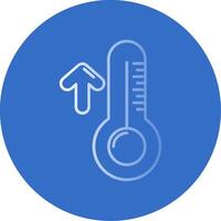 High temperature Gradient Line Circle Icon vector