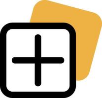 Add 1 Skined Filled Icon vector
