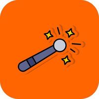 Magic tool Filled Orange background Icon vector