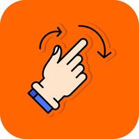 Rotate Right Filled Orange background Icon vector