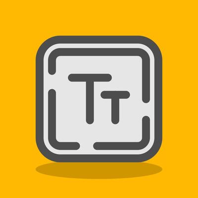Text size Filled Shadow Icon
