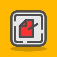 Edit file Filled Shadow Icon vector