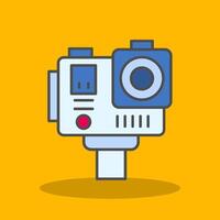 Action camera Filled Shadow Icon vector