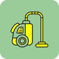 Vacuum cleaner Filled Yellow Icon vector