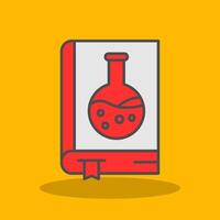 Chemistry book Filled Shadow Icon vector