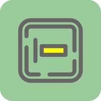 Left allignment Filled Yellow Icon vector