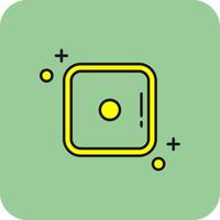Dice one Filled Yellow Icon vector