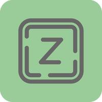 Letter z Filled Yellow Icon vector